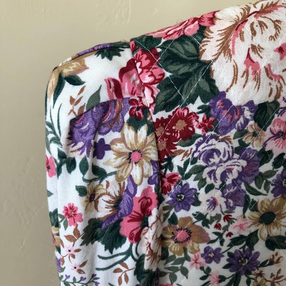 John Roberts Vintage Floral Shirt Dress Two Piece Size 5 / 6 - Picture 10 of 13